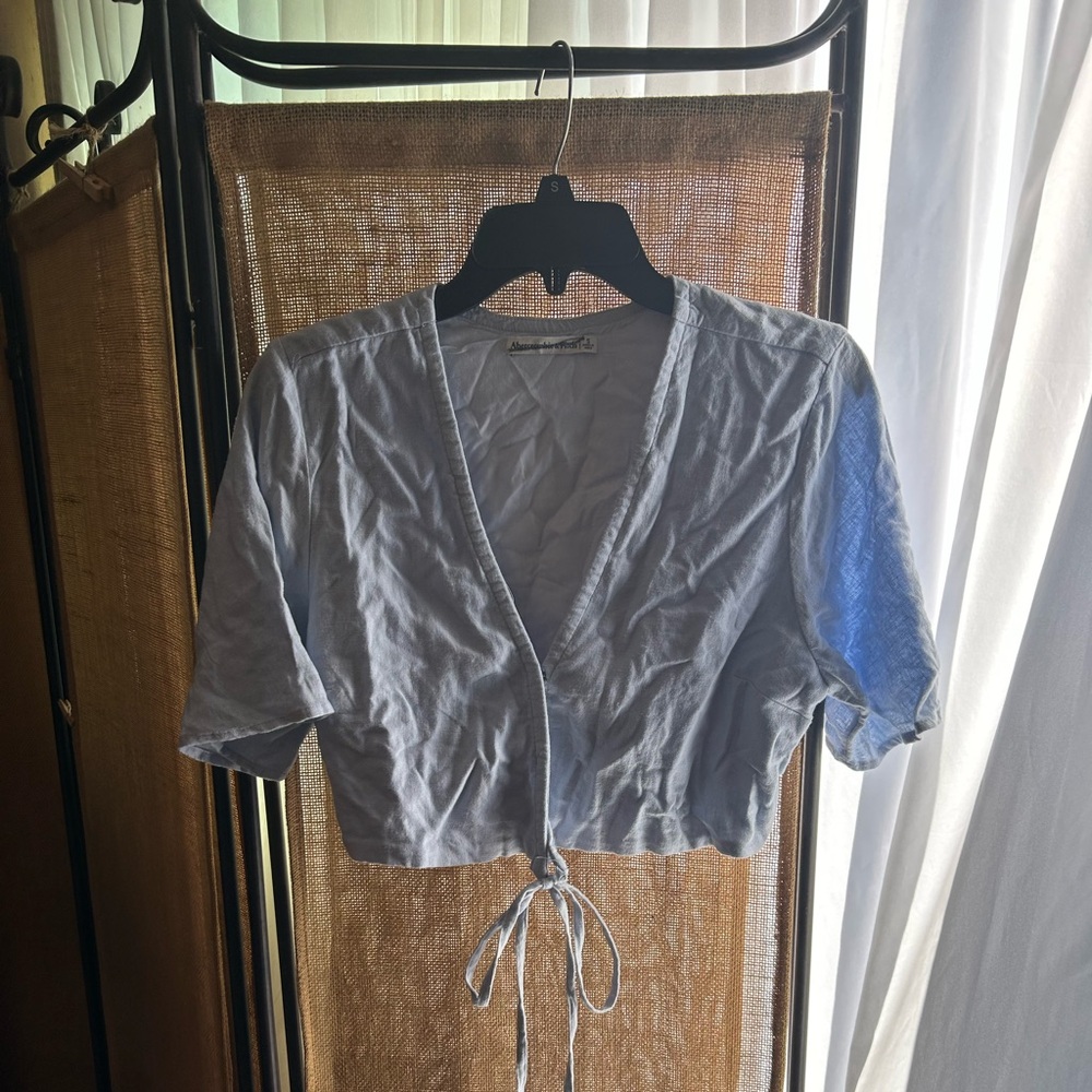 Abercrombie & Fitch Light Blue Crop Top